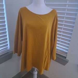 Isaac Mizrahi Mustard Long Sleeve Top